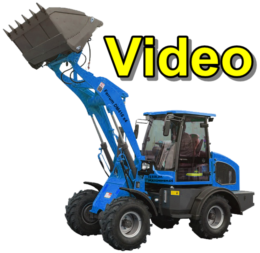 Video Radlader 2,2 Tonnen Hubkraft in Blau